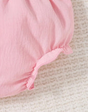 Load image into Gallery viewer, Pink Suspender Floral Outfit