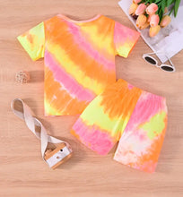 Load image into Gallery viewer, Warm Color Tye Dye short Outfit