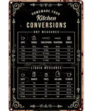 Load image into Gallery viewer, Measurement Conversion Metal Sign