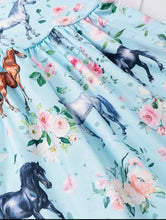 Load image into Gallery viewer, Blue Horse dress