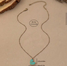 Load image into Gallery viewer, Turquoise Heart knotted Chain