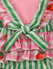Load image into Gallery viewer, Striped Strawberry Romper/Hat