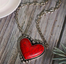 Load image into Gallery viewer, Stone Heart Necklace