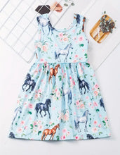 Load image into Gallery viewer, Blue Horse dress