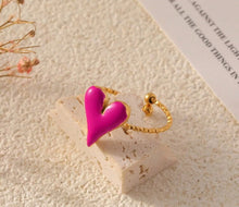 Load image into Gallery viewer, Colorful Open Heart Ring