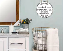 Load image into Gallery viewer, Round Soap and Water  Metal Sign