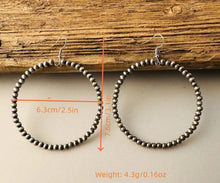 Load image into Gallery viewer, Navajo Pearl Dangle Hoops