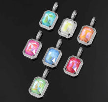 Load image into Gallery viewer, Platinum Chain with Square Charm