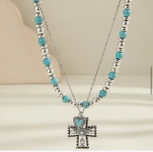 Load image into Gallery viewer, Vintage Cross necklace set