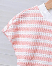 Load image into Gallery viewer, Striped Crew Neck Casual Set