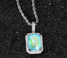 Load image into Gallery viewer, Platinum Chain with Square Charm