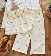 Load image into Gallery viewer, Ditsy Pastel Heart Pant Outfit