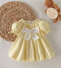 Load image into Gallery viewer, Yellow Bowknot Dress