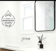 Load image into Gallery viewer, Round Soap and Water  Metal Sign