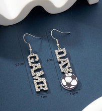Load image into Gallery viewer, Soccer Dangle Game Day earrings