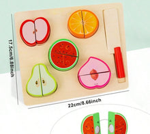 Load image into Gallery viewer, Montessori Wood Fruit/Veggie Toy