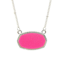 Load image into Gallery viewer, Oval(hexagon) druzy necklace