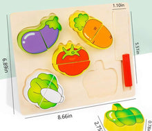 Load image into Gallery viewer, Montessori Wood Fruit/Veggie Toy