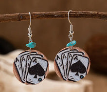 Load image into Gallery viewer, Ace of Spade Earrings