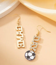 Load image into Gallery viewer, Soccer Dangle Game Day earrings