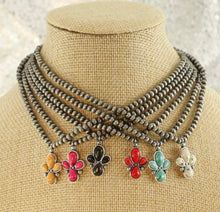 Load image into Gallery viewer, Navajo pearl leaf necklace