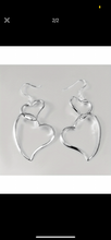 Load image into Gallery viewer, Hooped Heart earrings