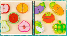 Load image into Gallery viewer, Montessori Wood Fruit/Veggie Toy