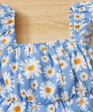 Load image into Gallery viewer, Floral ruffled romper