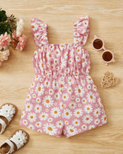 Load image into Gallery viewer, Floral ruffled romper