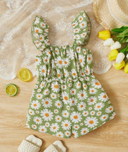 Load image into Gallery viewer, Floral ruffled romper
