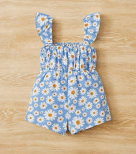 Load image into Gallery viewer, Floral ruffled romper
