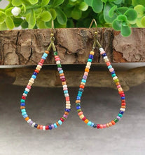 Load image into Gallery viewer, Beaded Teardrop earrings