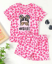 Load image into Gallery viewer, Tye dye kids life short outfit