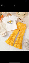 Load image into Gallery viewer, Peace, Love flower Pant outfit