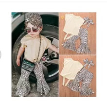 Load image into Gallery viewer, 3 Piece headband,shirt, pants leopard