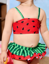 Load image into Gallery viewer, Watermelon ruffled bikini