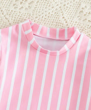 Load image into Gallery viewer, Pink striped bikini set