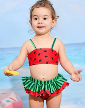 Load image into Gallery viewer, Watermelon ruffled bikini