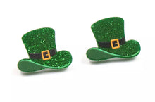 Load image into Gallery viewer, Leprechaun hat earrings