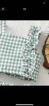 Load image into Gallery viewer, Houndstooth ruffled short outfit