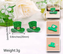 Load image into Gallery viewer, Leprechaun hat earrings