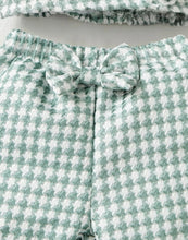 Load image into Gallery viewer, Houndstooth ruffled short outfit