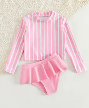 Load image into Gallery viewer, Pink striped bikini set