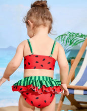 Load image into Gallery viewer, Watermelon ruffled bikini