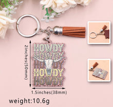 Load image into Gallery viewer, Howdy steer key chain